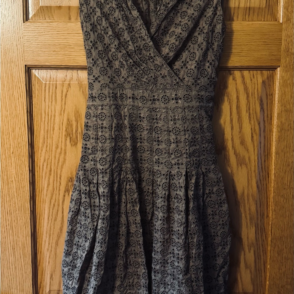 Vintage Elegant Brown Lace Dress